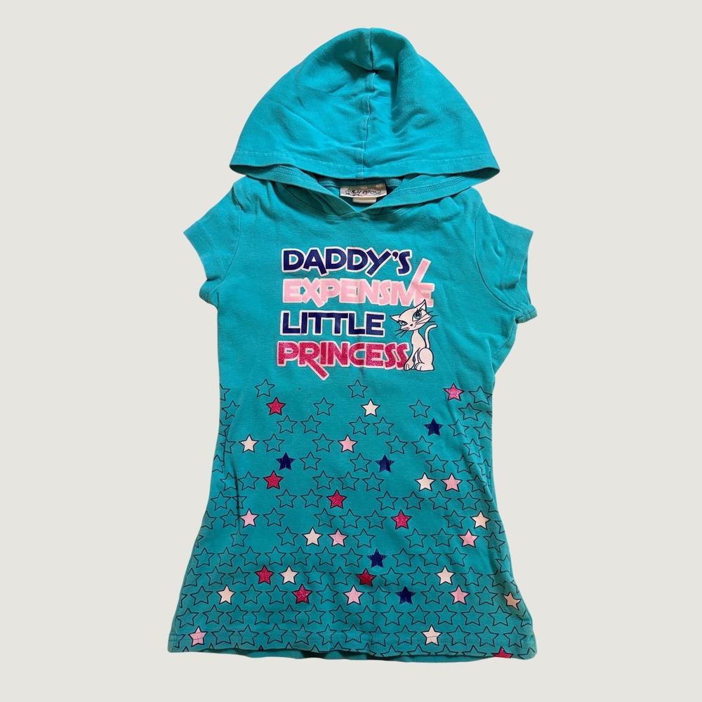 Y2K Self Esteem Scene Hooded Top Daddys Expensive Little Princess #16
